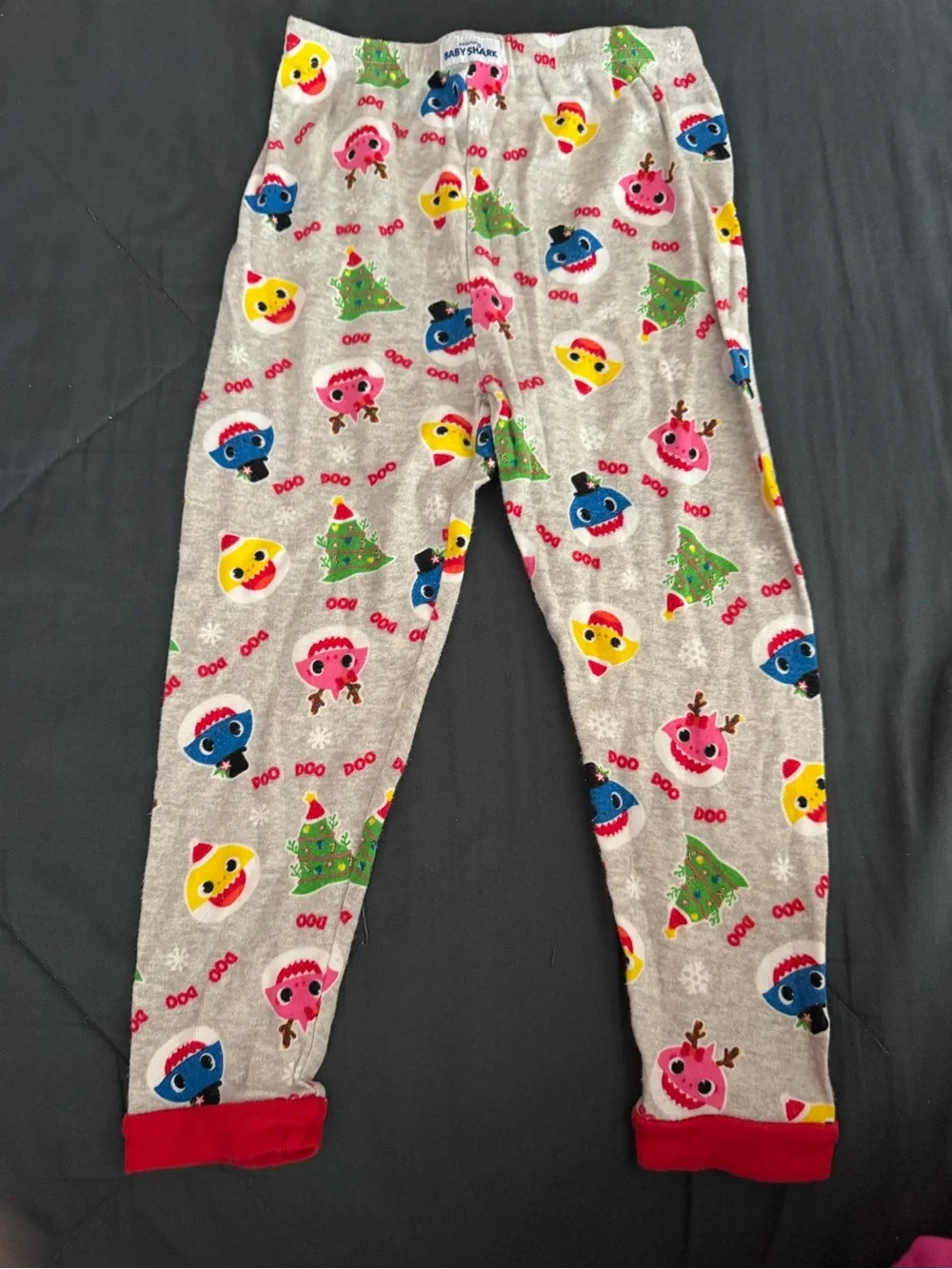 Kids Holiday Character Pajama Pants - Gray with Multicolor Prints